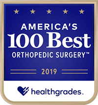 2019 Healthgrades America's 100 best award - orthopedic surgery